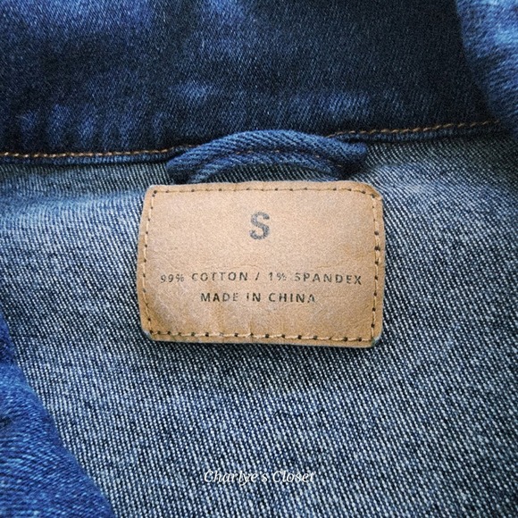 Womens Skull Graphic Indigo Wash Denim Jacket S Festival‎ Grunge Layering Basics - Picture 4 of 8